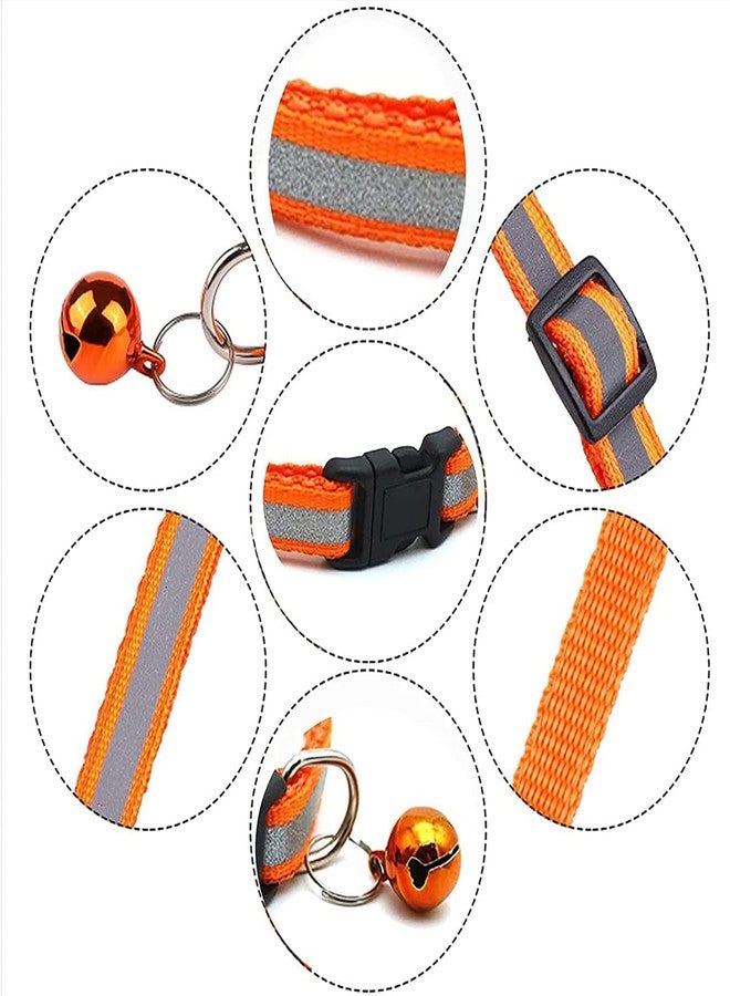 Pups&Pets Cat Collar Belt for Kitten with Bell Solid Colour Nylon Made Adjustable Size Pet Safe Collars for Cats Rabbit (Random Color, Pack of 2) - Image 4